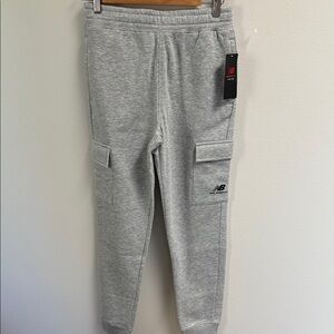 New Balance Light Gray Cargo Joggers